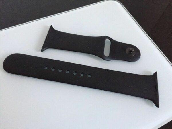 Apple Watch 42mm SPORT M/L Loop Silicon Armband schwarz iWatch Uhrenband - rima-it.de