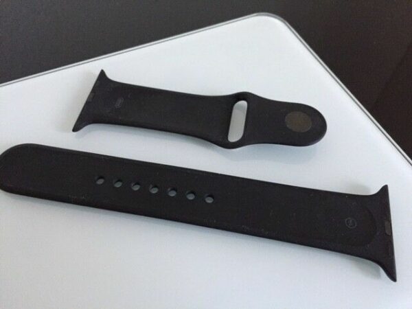 Apple Watch 42mm SPORT M/L Loop Silicon Armband schwarz iWatch Uhrenband - rima-it.de