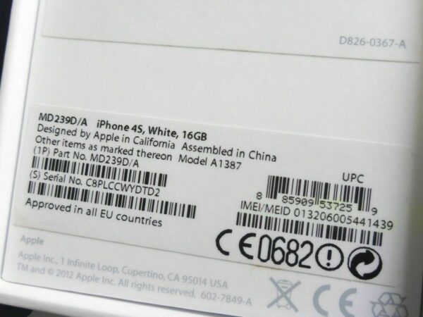 nur VERPACKUNG für iPhone 4S 16GB weiß *ohne iPhone* Box Schachtel Karton Apple - rima-it.de