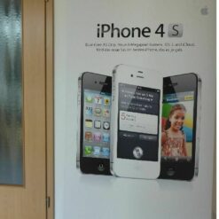 1x APPLE iPhone 4S Werbeschild Reklame Aufsteller Pylon Roll-up Display Banner