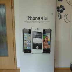 1x APPLE iPhone 4S Werbeschild Reklame Aufsteller Pylon Roll-up Display Banner