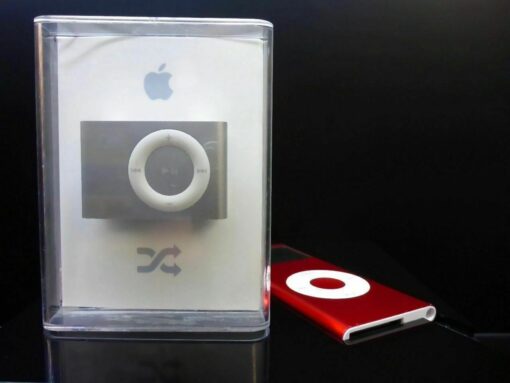 1x Apple iPod Shuffle VERSATEL 2. Generation 1GB silber in OVP MB225ZD/A shuffle