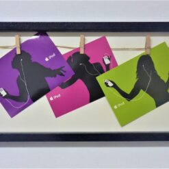 Apple Karten SCHATTENMENSCHEN iPod Plakat Bilder Rahmen Display