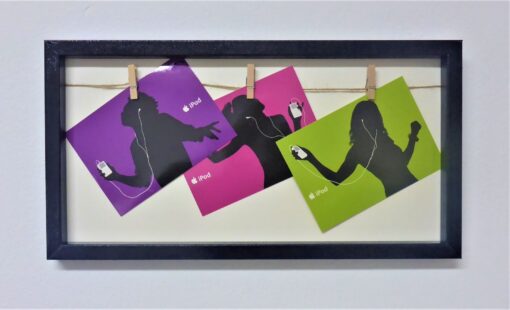 Apple Karten SCHATTENMENSCHEN iPod Plakat Bilder Rahmen Display