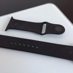 Apple Watch 42mm SPORT M/L Loop Silicon Armband schwarz iWatch Uhrenband