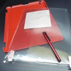 NEU für Apple iPad 2 3 4  Hülle ROT hinten Case smart Cover Displayschutzfolie