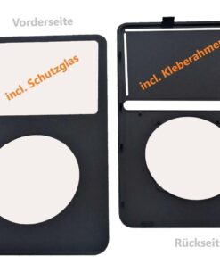 NEU für iPod Classic 6G+ 7G Faceplate Front Ersatz Cover 6 + 7. Generation black