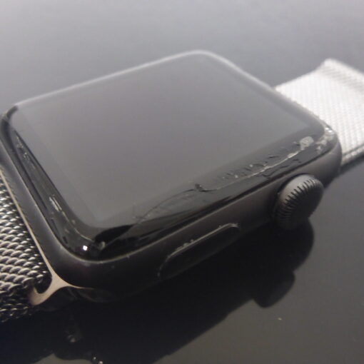 Apple iWatch 42mm Gray/schwarz mit Armband Box Display defekt gebrochen – Bild 4