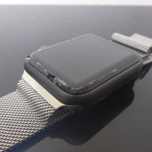 Apple iWatch 42mm Gray/schwarz mit Armband Box Display defekt gebrochen – Bild 3