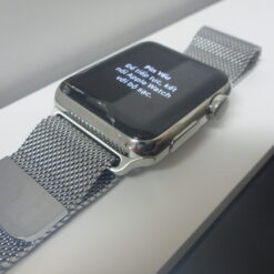 Apple Watch 38mm Stanley Steel mit Armband Box Glas leicht defekt