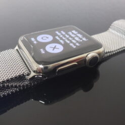 Apple Watch 38mm Stanley Steel mit Armband Box Glas leicht defekt