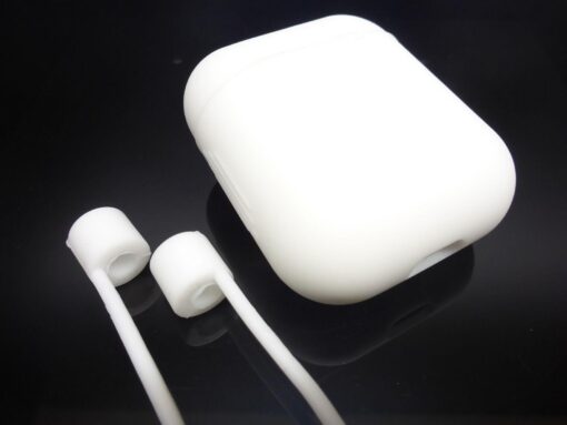 für AirPods Silikonhülle mit Halteband Straps TOPSchutz perfekte Passform Etuis – Bild 3