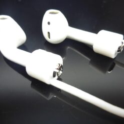 für AirPods Silikonhülle mit Halteband Straps TOPSchutz perfekte Passform Etuis