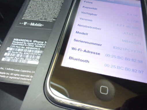 iPhone 3G 8GB schwarz black in OVP Apple MB490DN/A RARITÄT gepflegt schön – Bild 7