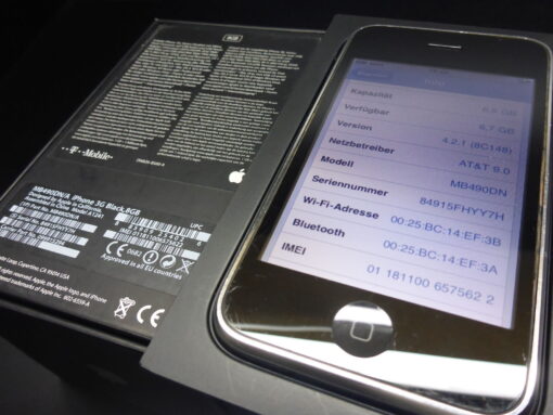 iPhone 3G 8GB schwarz black  in OVP Apple MB490DN/A RARITÄT gepflegt und sauber – Bild 5