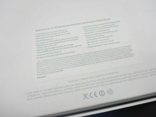 nur VERPACKUNG für MacBook Air 13 Zoll  ** ohne MacBook ** Box Schachtel Karton – Bild 6
