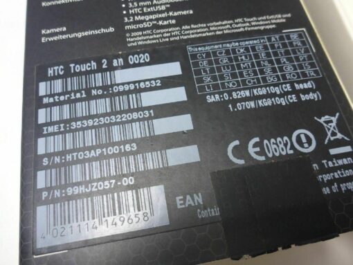 nur VERPACKUNG für htc TOUCH 2 * ohne Inhalt * Box Schachtel Karton – Bild 6
