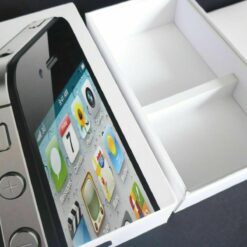 nur VERPACKUNG für iPhone 4S BLANKO schwarz * ohne iPhone * Box Schachtel Karton