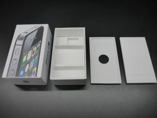 nur VERPACKUNG für iPhone 4S BLANKO schwarz ** ohne iPhone ** Box Schachtel OVP