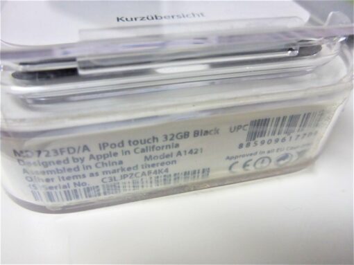 nur VERPACKUNG für iPod touch 5G 32GB black*no iPod* Box Schachtel Apple MD723FD – Bild 3